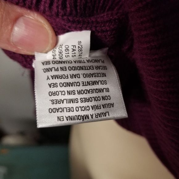 Charter Club Sweater Purple Knit Cardigan Tunic medium M cottagecore long Sleeve - Picture 8 of 10